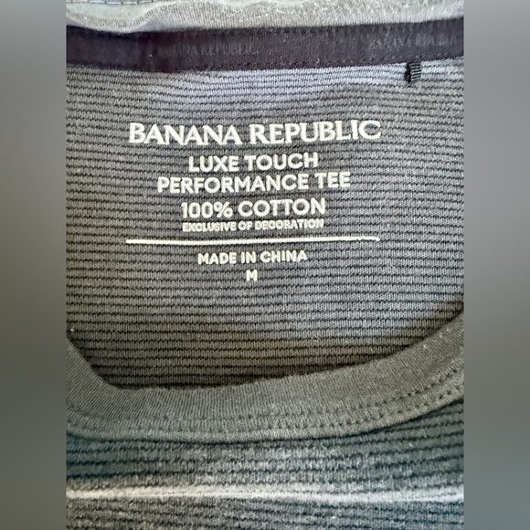 👕 Banana Republic Luxe Touch Performance Tee – 100% Cotton Charcoal Gray (M) - Picture 3 of 10